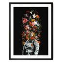 Póster astronauta con arreglo floral - Nicebleed