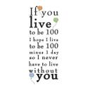 Sticker mural - Winnie l'ourson - Live to be 100