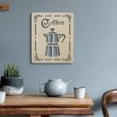 Vægdekoration Popler træ Kaffeskilt - Espresso kaffekande