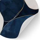 Vinilo decorativo Equilibrio geométrico en azul y blanco - Paksoylu - Redondo