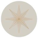 Vinilo decorativo Estrella geométrica dorada - Magnusson - Redondo