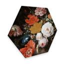 Hexagon - Alu-Dibond Mignon - Bloemen Stilleven