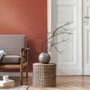 Hørstruktur terracotta orange - Ikke-vævet tapet tekstil mat