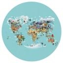 Wall Sticker World Map - Braun