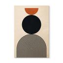 Cuadro de madera Líneas y círculos abstractos en armonía - Costa