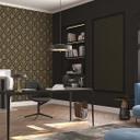 Siervliesbehang Erismann Versailles zwart, goud