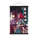 Póster de tela Chica en un balcón en Japón - Oliveira