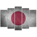 5 stykke lærredstryk, Japans flag