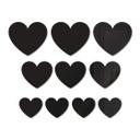 Juego de corazones acrílicos decorativos (10 piezas)