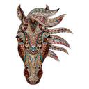Muursticker Metallic Paard