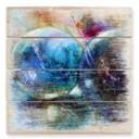 Cuadro de madera Schmucker - Canicas azules - 40x41,5 cm