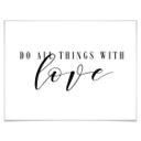 Plakat - Do all things with love