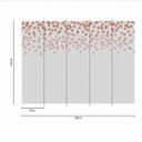 FallingDots2 design tapet i grå rød - non-woven tapet Designwalls 2 - 2,55 x 3,5 m
