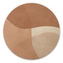 Cuadro de madera Boho formas acuarela en tonos marrones - Costa - Redondo