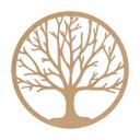 Decoración en madera árbol de la vida redondo - MDF nature