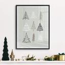 Póster de Navidad - Ilustración de árboles de Navidad - Kristina