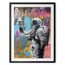 Póster astronauta con paloma | arte del collage para la sala de estar - Kuryliuk