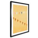 Póster banderas de México - Cadena de banderas - Zwart