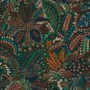 Papier peint intissé Ethno Fleurs Feuilles bleu vert Papier peint mural Treillis de feuilles 