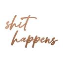 3D letras de madera shit happens - caoba