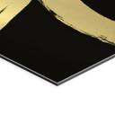 Geborsteld Alu-Dibond met goud-, zilver- & kopereffect - Sierlijke penseelstreken - Treechild