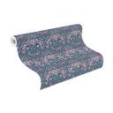 Papier peint intissé Rasch, papier peint à motifs Sophia bleu foncé