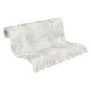Papel pintado Jungla sin PVC - papel pintado Palmera de A.S. Création Gris Beige Blanco 386384 
