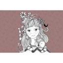 Livingwalls papier peint photo ARTist Catgirl rouge