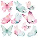 Sticker mural Kvilis - Essaim de papillons