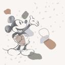 Non-woven tapet - Mickey Organic Shapes - 250 x 280 cm