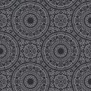 Papel pintado gráfico mandala negro plata - papel pintado estilo boho - papel pintado tejido-no tejido salón cocina