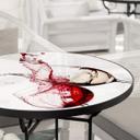 Plateau de table en verre - Verres à vin - Rond