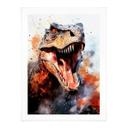 Dinosaurplakat T-Rex: Det vilde ansigt fra forhistorisk tid - Jaszke