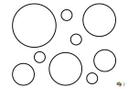 Wallsticker - 2-farvede Retro Ringe