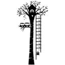 Sticker mural - Toise hibou dans l'arbre