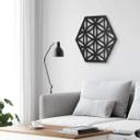 Decoración acrílica hexágono flor de la vida