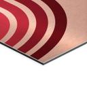Geborsteld Alu-Dibond met goud-, zilver- & kopereffect - Grafische retro bogen - Costa