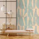 Abstrakt fototapet i aqua og beige - non-woven tapet med moderne mønster