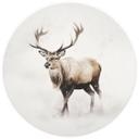 Fototapet vintermotiv - Hjorte i hvid vinter - Magnusson - Rund - Selvklæbende/ikke-vævet