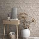 Papel pintado no tejido en gris 3D look escamas vintage usado look geométrico 