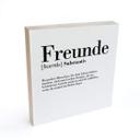 Holzbild zum Hinstellen - Grammatik - Freunde - 15x15 cm