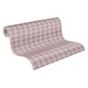 ternet non-woven tapet i retro look hvid grå - vintage ternet tapet moderne