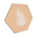Hexagon Dibond Silhuet af bregneblad - 1X Studio