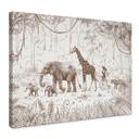 Lienzo Desfile en la jungla con animales - Kikki Belle