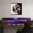 Póster de tela Heine - Cubo mágico - Cubo de Rubik - Cuadrado