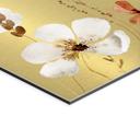 Geborsteld Alu-Dibond met goud-, zilver- & kopereffect - Tere aquarelbloemen