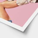 Póster Vaquera con botas de purpurina en rosa - Vértigo Artegraphy