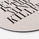 Vægcirkel Filmcitat fra Dune - Fear is the Mind-Killer – print på aluminium (Alu-Dibond)