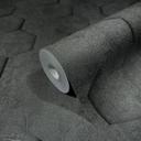 Non-woven tapet med 3D honeycomb mønster sort grafik 