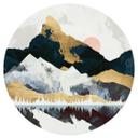 Vinilo decorativo Reflejo de un paisaje invernal - SpaceFrog Designs - Redondo